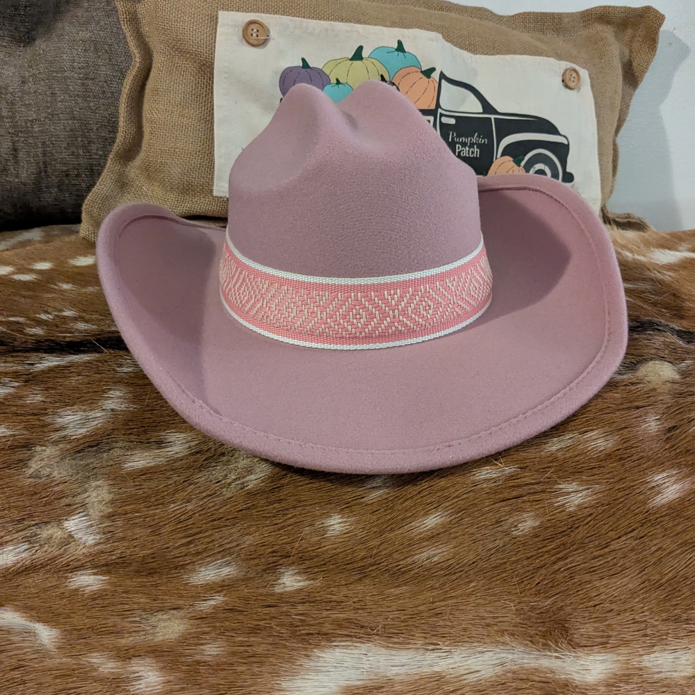 Pink Western Style Hat - Picture 2 of 5